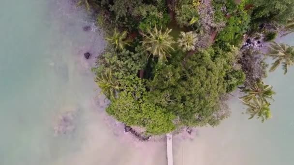 Nice View Ocean Quadcopter Bird Eye View Sea Sri Lanka — Stockvideo