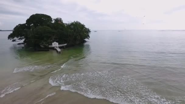 Nice View Ocean Quadcopter Bird Eye View Sea Sri Lanka — Vídeo de Stock