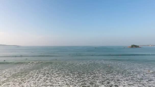 Nice View Ocean Quadcopter Bird Eye View Sea Sri Lanka — Vídeos de Stock