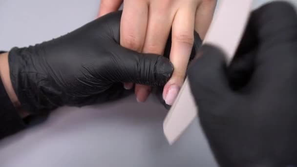 Κάνω Μανικιούρ Βλέπω Από Κοντά Κομμωτήριο Ομορφιάς Χέρια Και Νύχια — Αρχείο Βίντεο