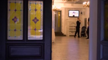 Opening old/traditional and mysterious classic wooden door. 