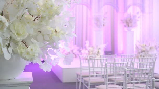 Close View Wedding Floral Decorations — Stok video
