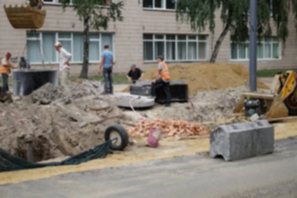 Travaux Construction Réparation Rue Ville — Photo