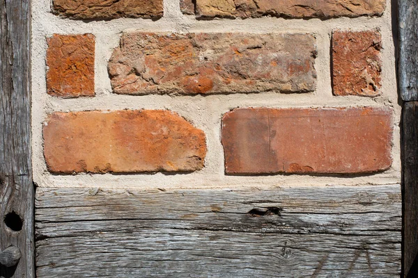 Vecchio Mattone Rosso Parete Texture Sfondo — Foto Stock