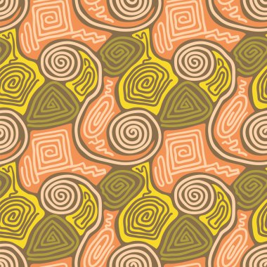 Sıcak renkli, pürüzsüz boyalar. Afrika tarzı vektör dokusu. Hippi duvar kağıdı tasarımı.