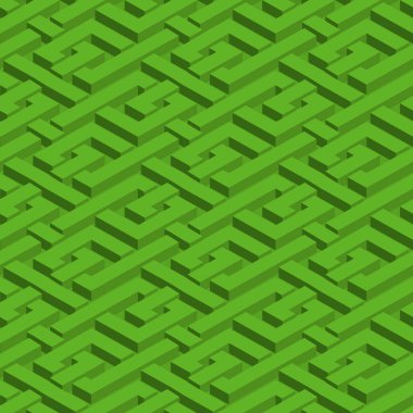 İzometrik, pürüzsüz desen. Soyut illüzyon sonsuz süs dokusu. Web ya da yazıcı tasarımı için üç boyutlu arkaplan. Örnekleme eklendi.