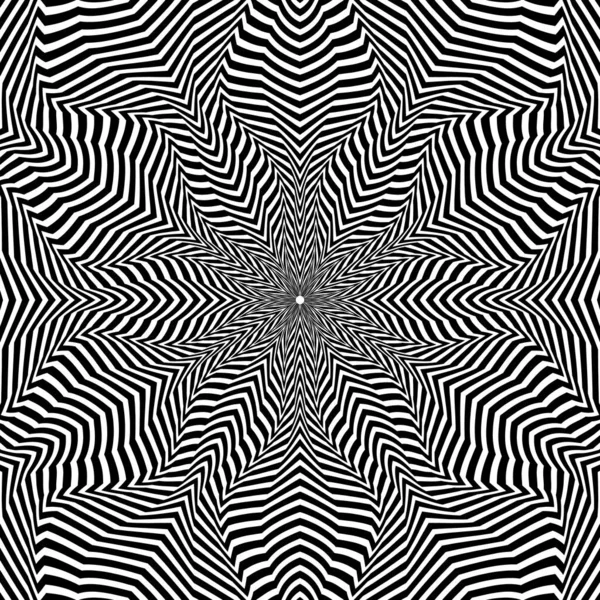 Siyah kıvrımlı çizgilerden oluşan işletim sanatı dairesel deseni. Altıgen soyut çiçek arkaplan tasarımı.