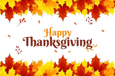 Şükran Günü sonbahar arka plan şablonu