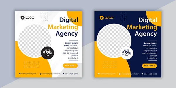 Digital Marketing Social Media Post Business Marketing Flyer Design — стоковый вектор