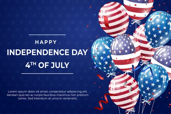 Usa Indipendenza Giorno Celebrazione Sfondo Modello — Vettoriale Stock