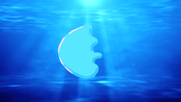 Ocean Waters Animované Pozadí Abstraktní Pohybové Pozadí Podvodní Scéna — Stock video