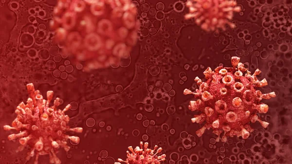 コンピュータによるウイルス細胞システムの解剖学 — ストック写真