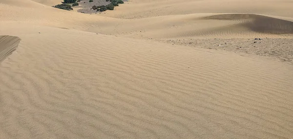 Rötliche Sanddünen auf Gran Canaria. — Stockfoto