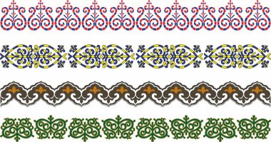 Kusursuz, uçsuz bucaksız Yakut süslemeleri. Çerçeveler, sınırlar, duvarlar, Uzak Doğu 'nun çizimleri. Kuzey desenleri