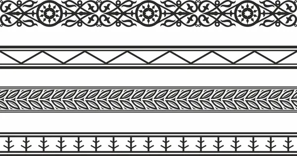 Kusursuz Yakut ulusal süsü. Tek renkli çerçeveler, dekorasyon için sınırlar. Kum püskürtme, çizici ve lazer kesme için kullanılabilir