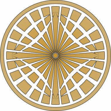 Vektör altın geometrik daire. Soyut dairesel desen