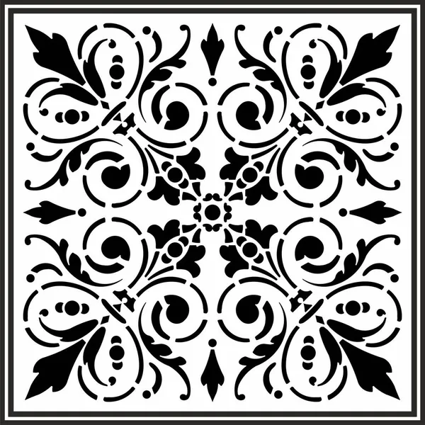 Vektor Monochromes Quadratisches Europäisches Ornament Klassisches Muster Des Antiken Griechenlands — Stockvektor