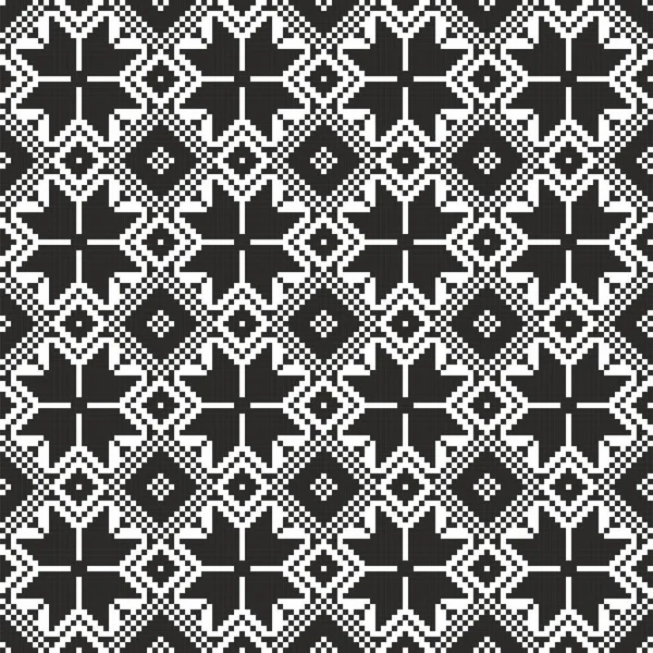 Vector seamless Ukrainian pattern. Ornament of the Slavic peoples of Eastern Europe. Cross stitch pattern