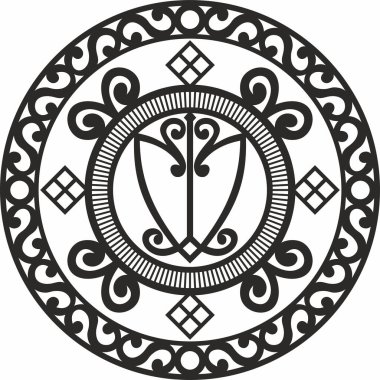 Vektör tek renkli Yakut maskotu 