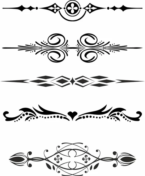 Vektor Set Von Monogrammen Heraldischen Ornamenten Designer Textteiler Muster Aus — Stockvektor