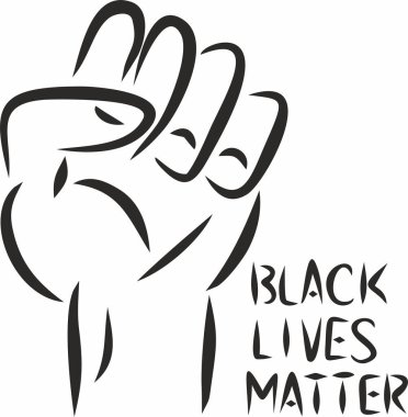 Elin bir yumruğa sıkıştı. Sembol, hareketin logosu Siyahların hayatı önemli