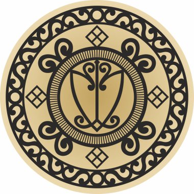 Vektör altın Yakut süsü.