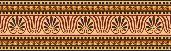 Vector Naranja Colorido Clásico Ornamento Nacional Europeo Sin Costuras Patrón — Vector de stock