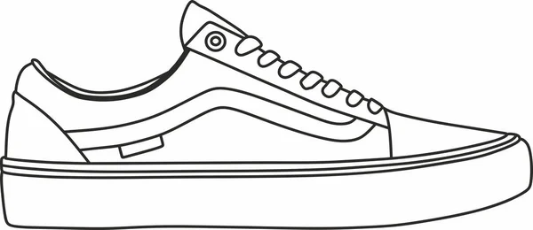 Векторний Монохромний Ескіз Кросівки Спортивне Взуття Бігу — стоковий вектор