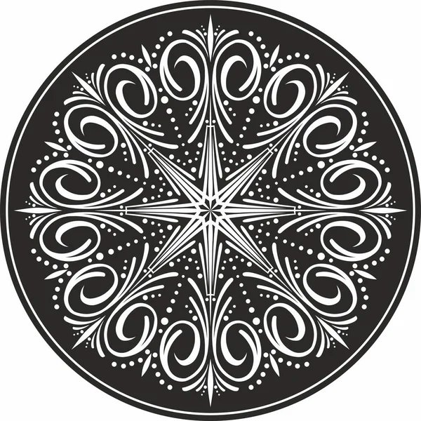 Vektör yuvarlak Yunan süsü. Bir daire çiz. Dairesel desen. Antik Roma 'nın mimarisi. Dövme, kum püskürtme ve lazer kesme için yazdır.