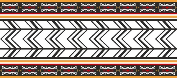 Vector Colorful Native American Seamless Pattern Endless Aztec Maya Inca — Stockvektor