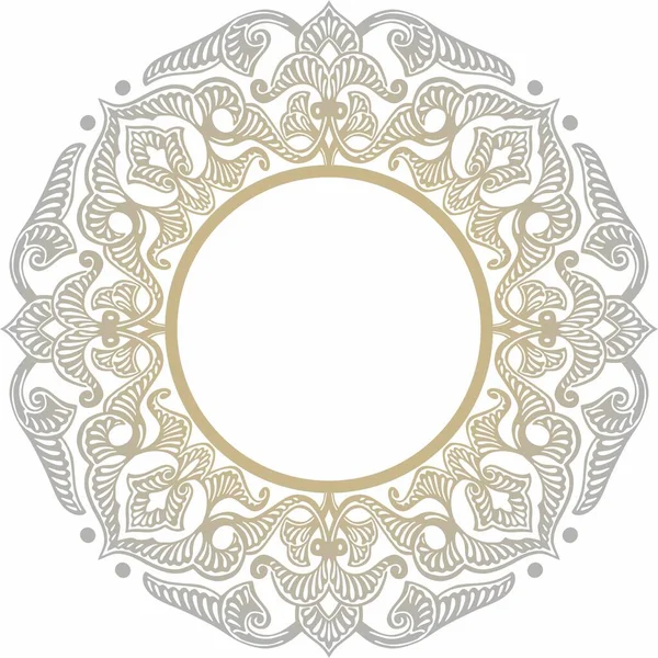 Vector Grijs Rond Oosters Ornament Arabische Patroon Cirkel Van Iran — Stockvector