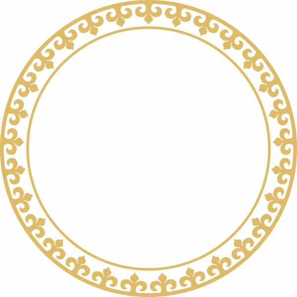 Vector Colored Seamless Egyptian Ornament Infinite Circle Ring Border Ancient — Stock Vector