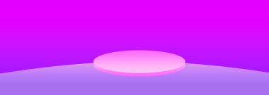 Boş pembe soyut duvar ve içinde ışık bulunan stüdyo gradyan odası ekran ürünleri için iç dokuyu yüzdürür.