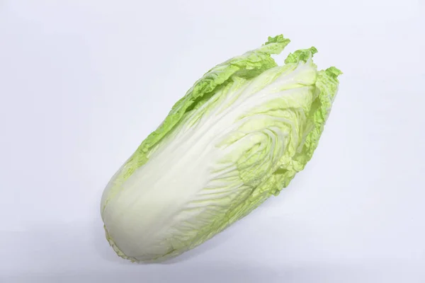 Repolho Chinês Vegetal Cru Dieta Salada Isolado Fundo Branco — Fotografia de Stock