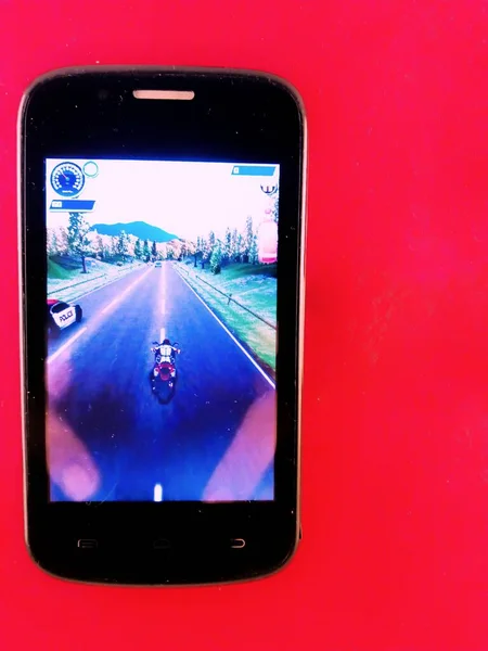 Zuid Kalimantan Indonesië Juli 2021 Smartphone Zwart Evercoss A33E Spelen — Stockfoto