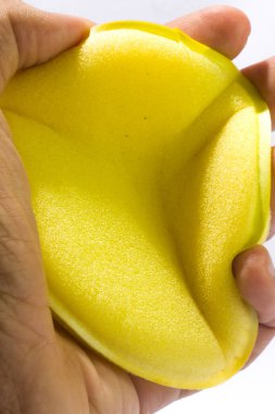 Bulaşık makinesinin elastikliği izole edilmiş beyaz bir tarlada..