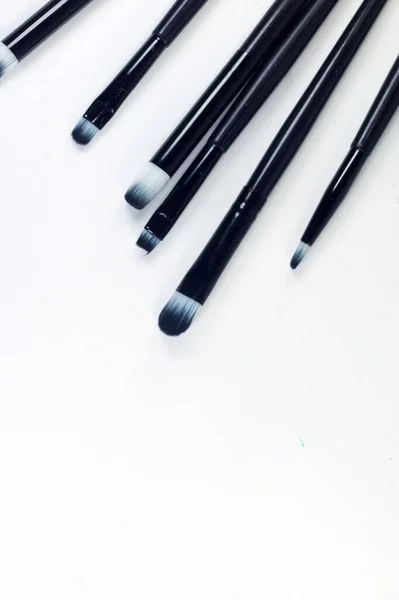 Pincel Negro Para Dibujo Bocetos Sobre Fondo Blanco Aislado — Foto de Stock