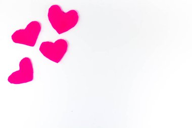 pink heart symbolizes beautiful and pure love on an isolated white background.