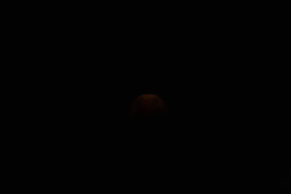 Lune Sang Moment Rare Pleine Lune Sur Fond Ciel Sombre — Photo