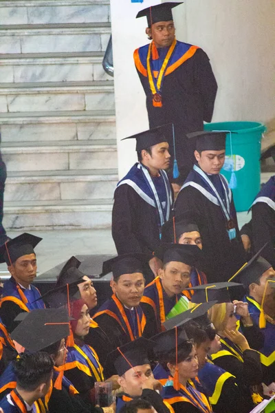 Waiting Line Podium Recipients Graduation Graduation Ceremony Asia South Kalimantan — Stock Photo, Image