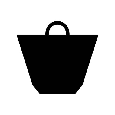 Alışveriş poşeti ikonu. siyah alışveriş çantası.