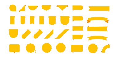 Boş indirim etiketi. Satış tanıtım simgesi seti için fiyat etiketleri. Vektör EPS 10. Şeffaf arkaplanda izole.