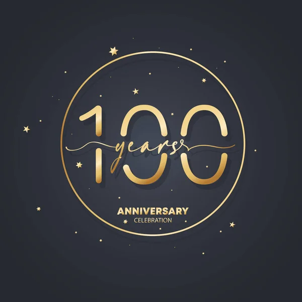100. yıl dönümü logo şablonu. 100. yaş günü, evlilik yıldönümü ikonu. Moda sembolü. Vektör EPS 10. Arkaplanda izole.