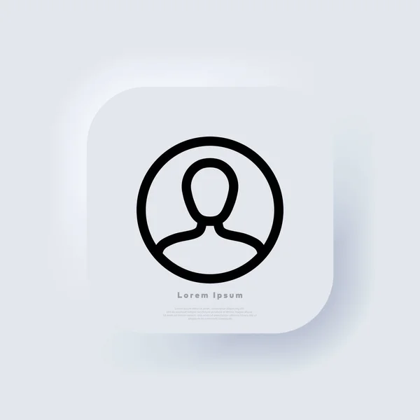 Benutzerprofil Symbol Avatar Benutzerzeichen Symbol Neumorphic White User Interface Web — Stockvektor