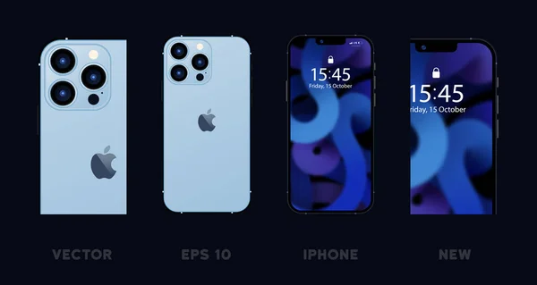 Iphone Pro Pro Max Sierra Bleu Zaporizhzhia Ukraine Novembre 2021 — Image vectorielle