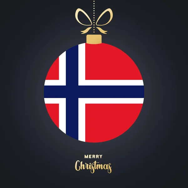 クリスマスボールのアイコン メリークリスマスとハッピーニューイヤーのコンセプト ノルウェーでの休暇 Eps 白地に隔離された — ストックベクタ