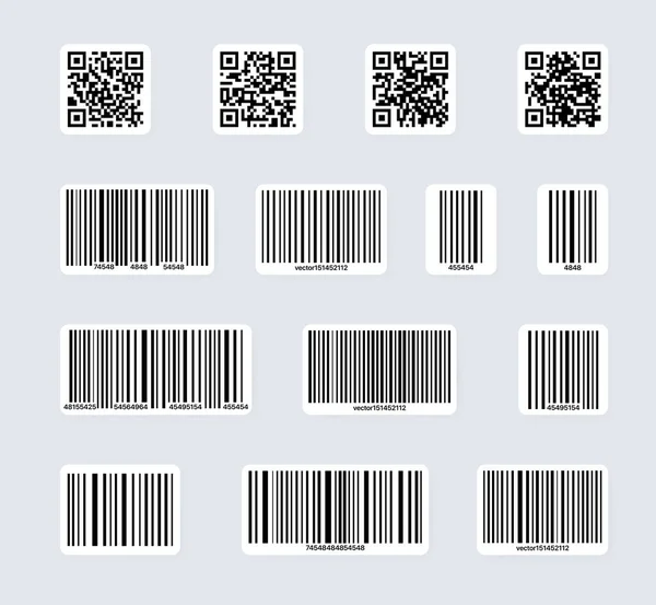 Conjunto Iconos Código Barras Código Escaneo Universal Del Producto Puede — Vector de stock