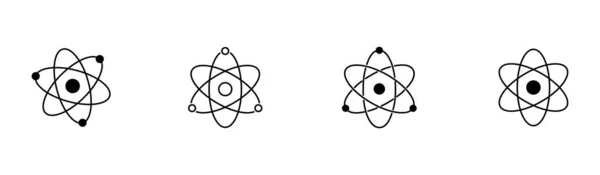Atom Symbole Gesetzt Wissenschaftliches Atom Symbol Molekülsymbole Gesetzt Vektorillustration — Stockvektor