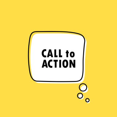 Call to Action metni ile Banner. İş konsepti. Vektör EPS 10. Beyaz arkaplanda izole.