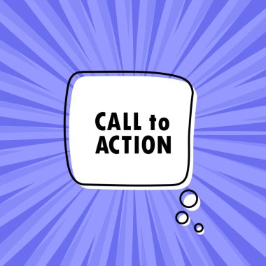 Call to Action metni ile Banner. İş konsepti. Vektör EPS 10. Beyaz arkaplanda izole.